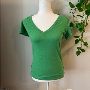 PINK Victoria’s Secret Green V-Neck Women's Top